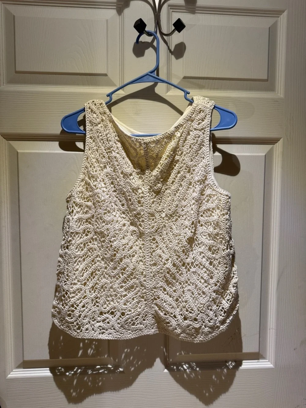a new day Crochet Tank Top in Cream - Picture 1 of 2